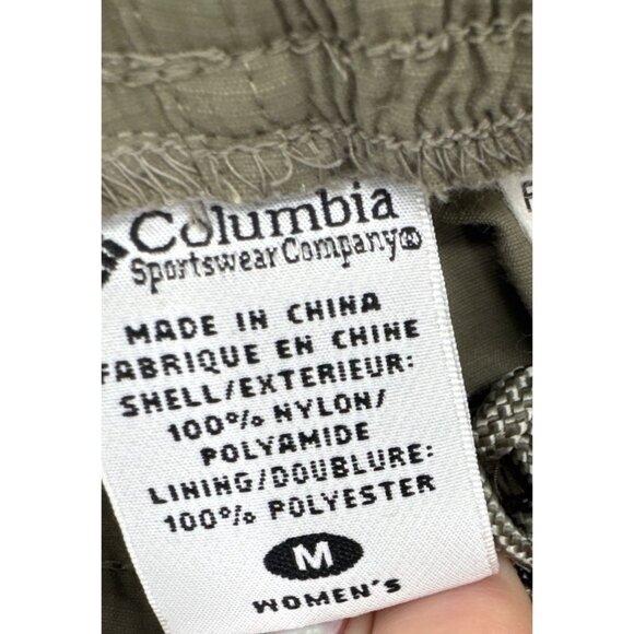 Columbia Womens  Green Hiking Pants size medium Nylon Pockets Zip-Off shorts - Picture 3 of 5